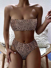 Load image into Gallery viewer, Leopard Swim Tube Top and Swim Bottoms Set
