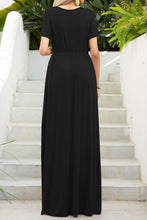 Load image into Gallery viewer, Round Neck Maxi Tee Dress with Pockets
