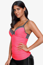 Load image into Gallery viewer, Contrast Sweetheart Neck Swim Cami
