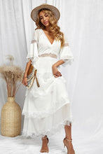 Load image into Gallery viewer, V-Neck Spliced Lace Maxi Dress
