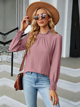 Load image into Gallery viewer, Round Neck Flounce Sleeve Blouse
