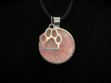 Load image into Gallery viewer, Large Paw Print--Colored Sand Necklace
