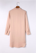 Load image into Gallery viewer, Sequin Button Front High-Low Shirt Dress
