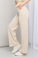 Load image into Gallery viewer, Yelete Elastic Waist Wide Leg Pants with Pockets in Ivory
