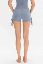 Load image into Gallery viewer, Drawstring Wide Waistband Side Tie Sports Shorts
