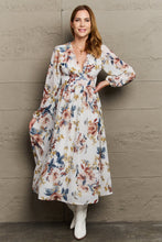Load image into Gallery viewer, OneTheLand Good Day Chiffon Floral Midi Dress
