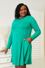 Load image into Gallery viewer, Zenana Full Size Long Sleeve Flare Dress with Pockets
