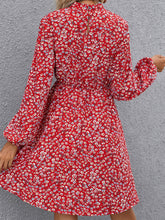 Load image into Gallery viewer, Floral Mock Neck Long Sleeve Dress

