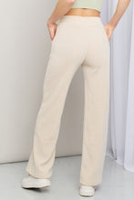 Load image into Gallery viewer, Yelete Elastic Waist Wide Leg Pants with Pockets in Ivory
