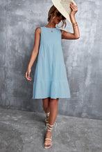 Load image into Gallery viewer, Sleeveless Round Neck Tiered Dress
