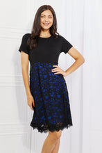 Load image into Gallery viewer, Yelete Full Size Contrasting Lace Midi Dress
