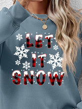Load image into Gallery viewer, LET IT SNOW Round Neck Long Sleeve Sweatshirt
