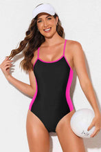 Load image into Gallery viewer, Contrast Spaghetti Strap One-Piece Swimsuit
