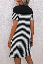 Load image into Gallery viewer, Striped Heart Short Sleeve Dress
