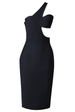 Load image into Gallery viewer, One-Shoulder Cutout Bandage Dress
