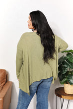 Load image into Gallery viewer, HEYSON Full Size Oversized Super Soft Rib Layering Top with a Sharkbite Hem and Round Neck
