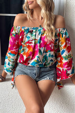 Load image into Gallery viewer, Off Shoulder Floral Print Blouse
