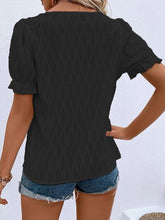 Load image into Gallery viewer, Ruffled Notched Short Sleeve T-Shirt
