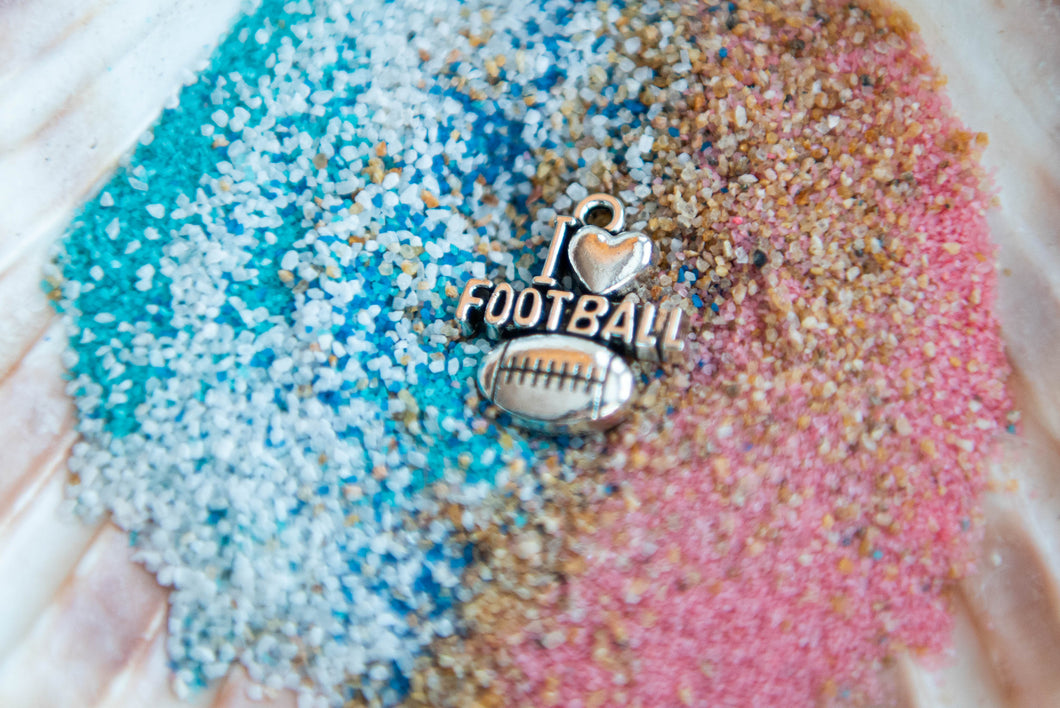 I Love Football--Colored Sand Necklace