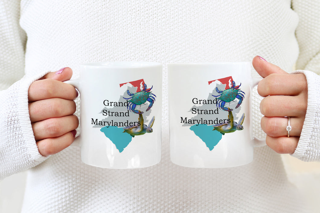 Grand Strand Marylanders White glossy mug