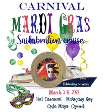 Load image into Gallery viewer, Carnival Mardi Gras Sailabration Porthole 20oz Skinny Tumbler
