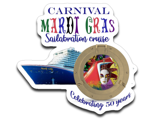 Standard 4x3 Decal--Carnival Mardi Gras Sailabration