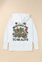 Load image into Gallery viewer, BEAUTIFUL DAY TO BE ALIVE Half Snap Hoodie
