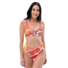 Load image into Gallery viewer, Sea Turtle Coral Recycled high-waisted bikini
