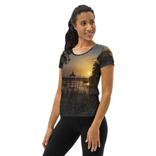 Load image into Gallery viewer, Murrells Inlet sunrise All-Over Print Women&#39;s Athletic T-shirt
