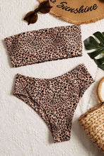 Load image into Gallery viewer, Leopard Swim Tube Top and Swim Bottoms Set
