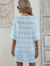 Load image into Gallery viewer, Openwork V-Neck Mini Knit Dress
