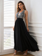 Load image into Gallery viewer, Contrast Sequin Sleeveless Maxi Dress

