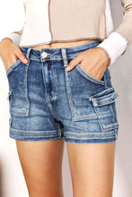 Load image into Gallery viewer, RISEN Full Size High Rise Side Cargo Pocket Shorts
