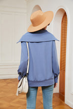 Load image into Gallery viewer, Half-Zip Collared Sweatshirt
