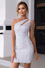 Load image into Gallery viewer, Contrast Sequin Sleeveless Mini Dress
