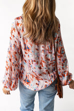 Load image into Gallery viewer, Printed Ruffled Balloon Sleeve Blouse
