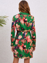 Load image into Gallery viewer, Printed Long Sleeve Tulip Hem Dress
