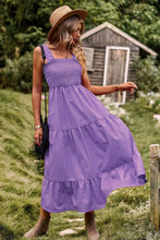 Load image into Gallery viewer, Smocked Square Neck Tiered Dress
