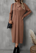 Load image into Gallery viewer, Buttoned Long Sleeve Hooded Dress
