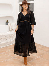 Load image into Gallery viewer, Plus Size V-Neck Half Sleeve Midi Dress
