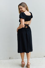 Load image into Gallery viewer, HYFVE Keep It Cute Puff Sleeve Cutout Midi Dress
