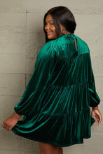 Load image into Gallery viewer, GeeGee Full Size Velvet Tiered Dress
