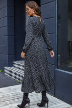 Load image into Gallery viewer, Printed Round Neck Long Sleeve Midi Dress
