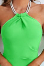 Load image into Gallery viewer, Halter Neck Zip-Back Mini Bandage Dress
