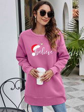 Load image into Gallery viewer, BELIEVE Graphic Tunic Sweatshirt
