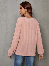 Load image into Gallery viewer, Frill Trim Long Sleeve Blouse
