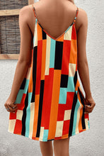 Load image into Gallery viewer, Printed V-Neck Spaghetti Straps Mini Dress
