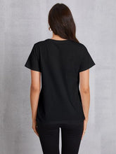 Load image into Gallery viewer, Graphic Round Neck Short Sleeve T-Shirt
