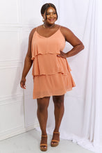 Load image into Gallery viewer, Culture Code By The River Full Size Cascade Ruffle Style Cami Dress in Sherbet
