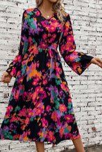 Load image into Gallery viewer, Printed Smocked Waist Midi Dress
